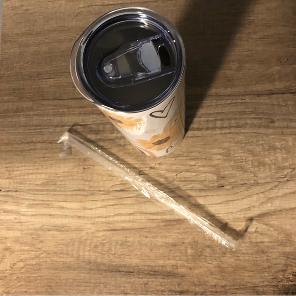 20oz skinny Boho Sunflower Rainbow Neutral Colors Sublimation Tumbler.Brand New! - Picture 5 of 5